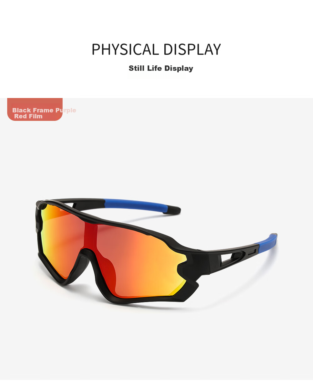 Wanpishu Children's Sports Glasses for Ages 6-12, Cycling Running Sunglasses, UV Protection, Sun Protection, Outdoor Marathon Sunglasses 10