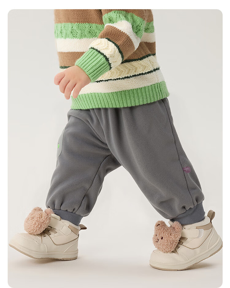 BALABALA BalaOne Loose-Fitting Joggers Pants for Boys And Girls, Winter Warm Trousers 209425108202 12