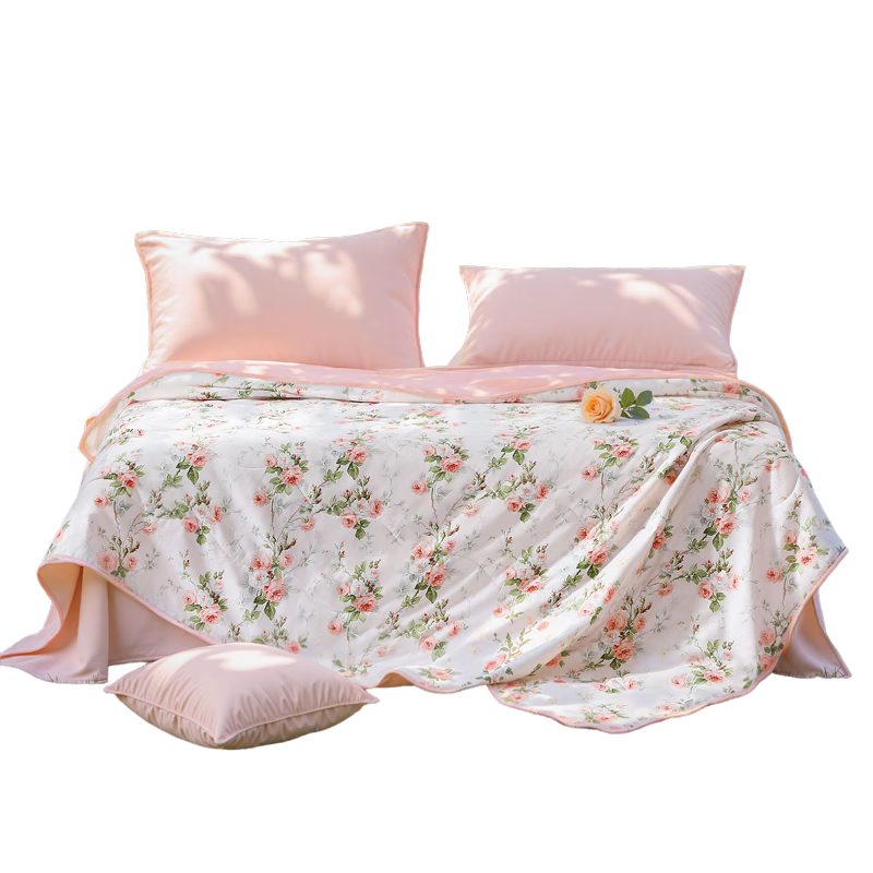 FUANNA Pure Cotton Air Conditioning Quilt, Machine Washable Summer Cool Blanket, Large Double-Size Pure Cotton Fiber Thin Quilt, 230*229cm
