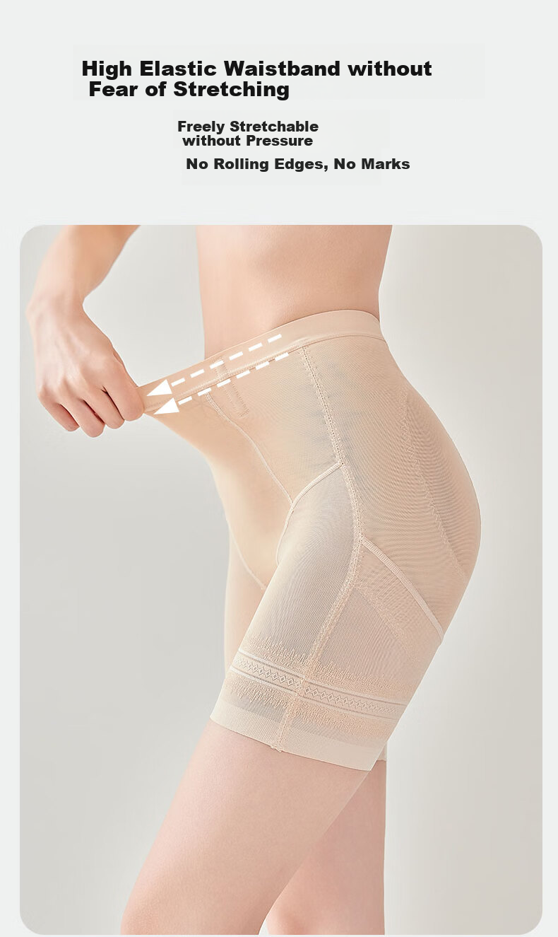 GRACEWELL High-Waisted Tummy Control Shapewear Underwear for Women, Anti-Exposure Seamless Strong Belly Slimming Postpartum Waist Trainer Butt-Lifting Safety Shorts 13