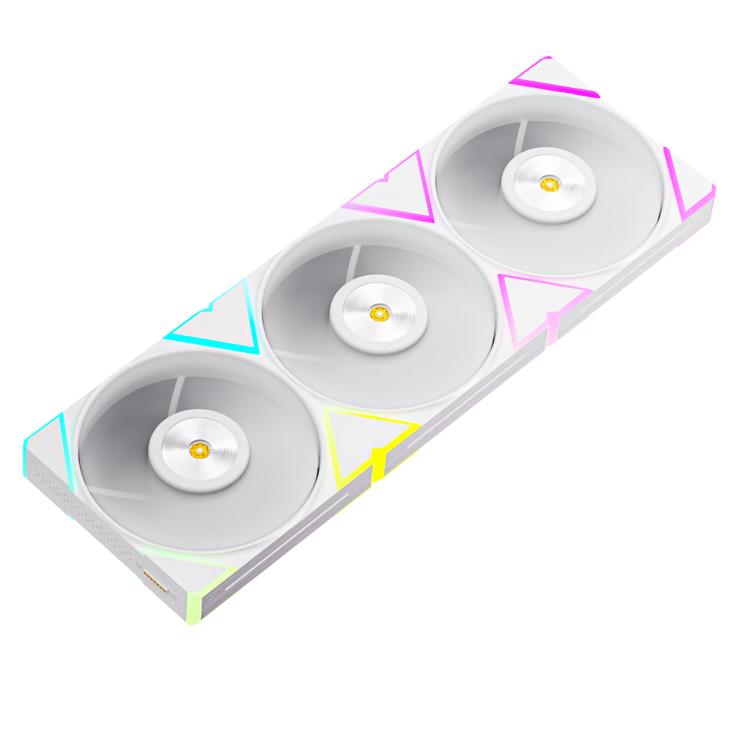 Aigo Starlight S12 White Anti-Leaf Triple Pack ARGB Lighting Effects 5V 3-Pin RGB Synchronized Magnetic Building Block Case Fan 12CM