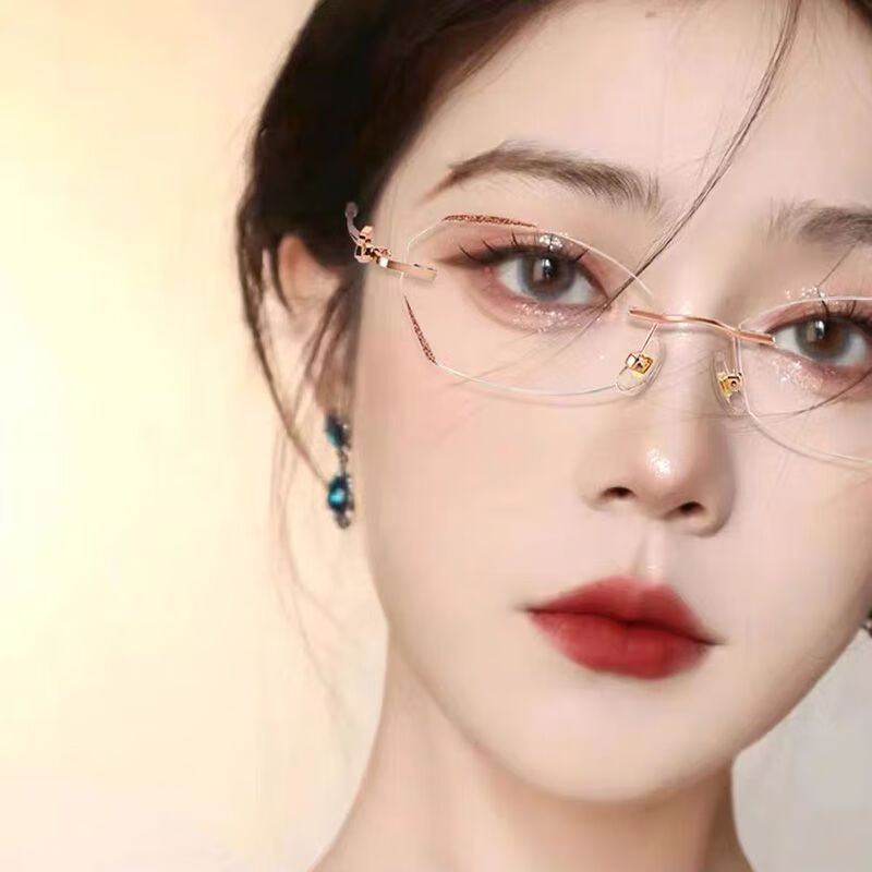 Mumujian Imported Reading Glasses for Women Frameless Fashion Elegant Gold 150° Blue Light Blocking [Recommended Age 50-54] 4