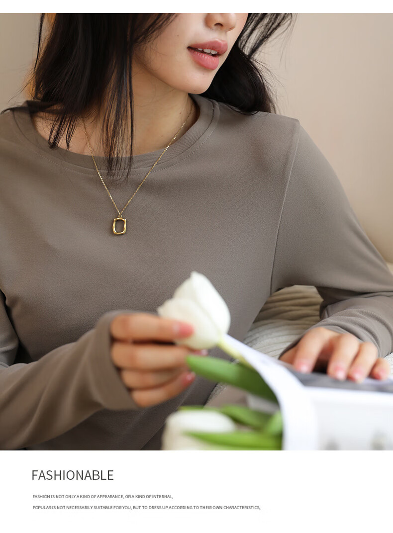 LangSha Women's Autumn Slim Fit Base Layer Long Sleeve T-Shirt 2025 New Round Neck Casual Top 18