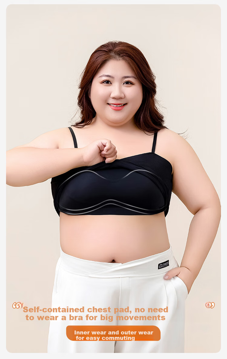 FitonTon Plus Size Camisole Tank Top for Women with Built-In Bra Pads, Slimming for Large Breasts, No Need to Wear Bra, 2L 2