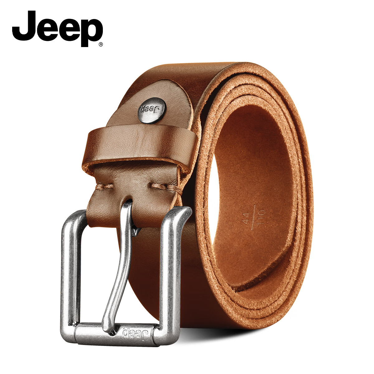Мужской ремень JEEP, натуральная кожа высшего качества, с пряжкой-булавкой, практичный подарок на день рождения для парня, мужа или отца