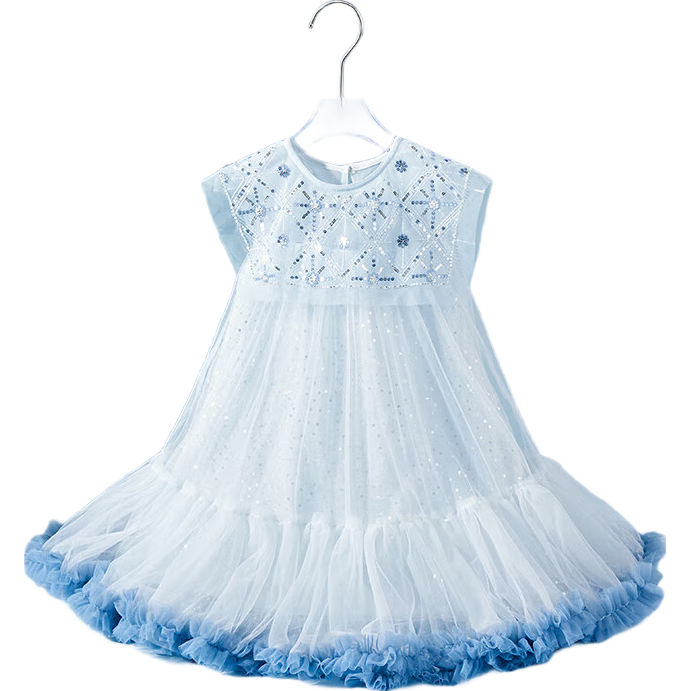 Disney Elsa Princess Dress, Girls' Summer Dress, New Style for 2026, Children's Clothing