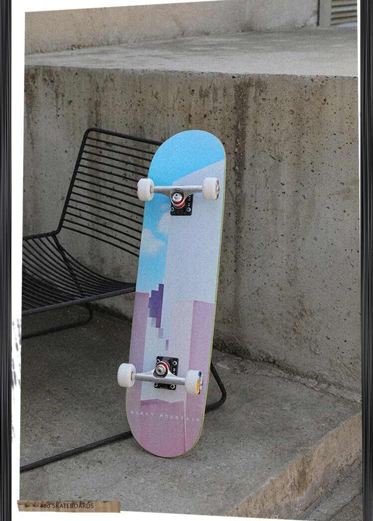 RMT Professional Skateboard Double Kick Four-Wheel Short Board for Tricks Beginners Adults Men Women Teens Kids 9