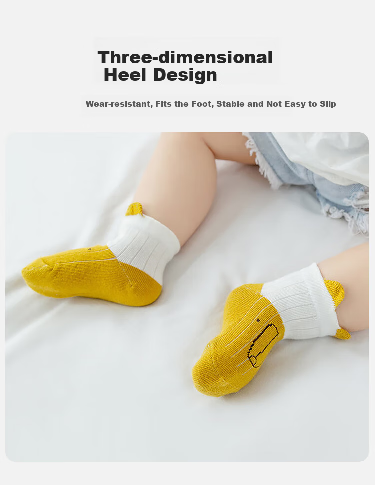 Aibaoshi Baby Socks, Spring And Autumn Newborn Mid-Calf Socks, Infant Cotton Socks, Children's Socks, Blue Bear Pattern, 3 Pairs, Size S, B1546 5