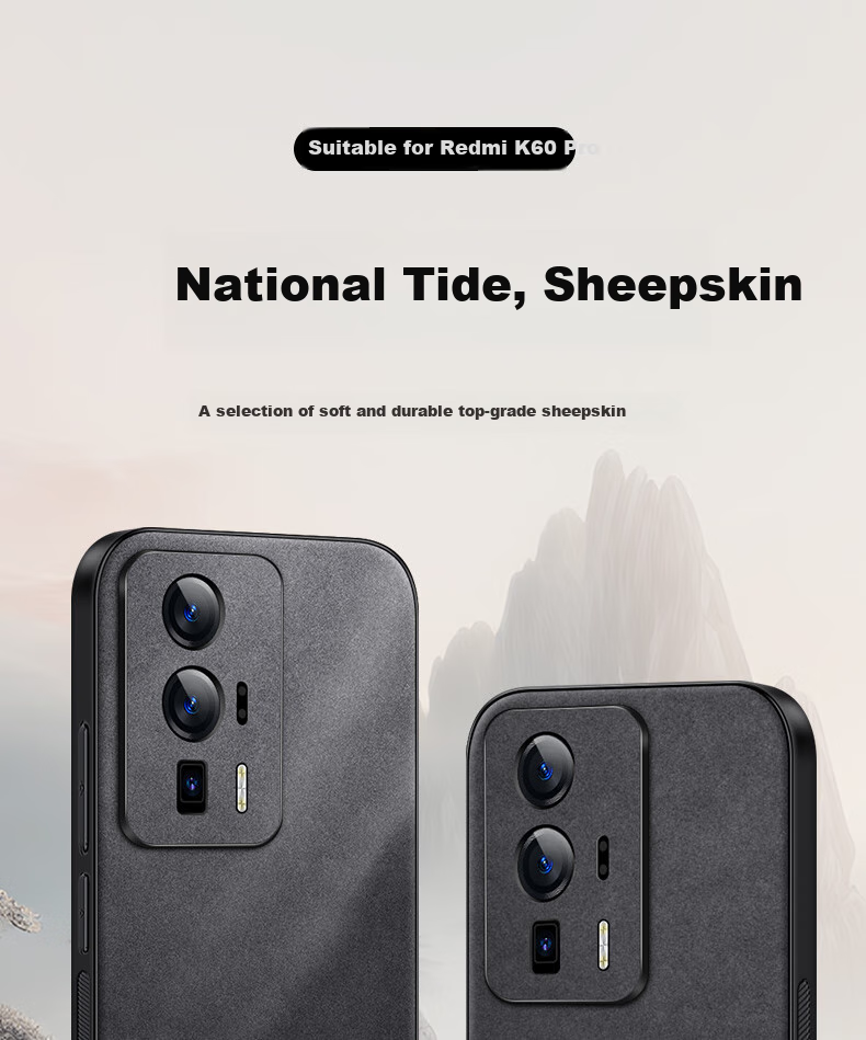 Shangsu Suitable for Redmi K60 Phone Case, Xiaomi Redmi K60 Pro Protective Cover, Full Lens Protection Soft Shell, Chinese Style Creative National Trend Lambskin Outer Case, for Women And Men, Peace And Joy 1
