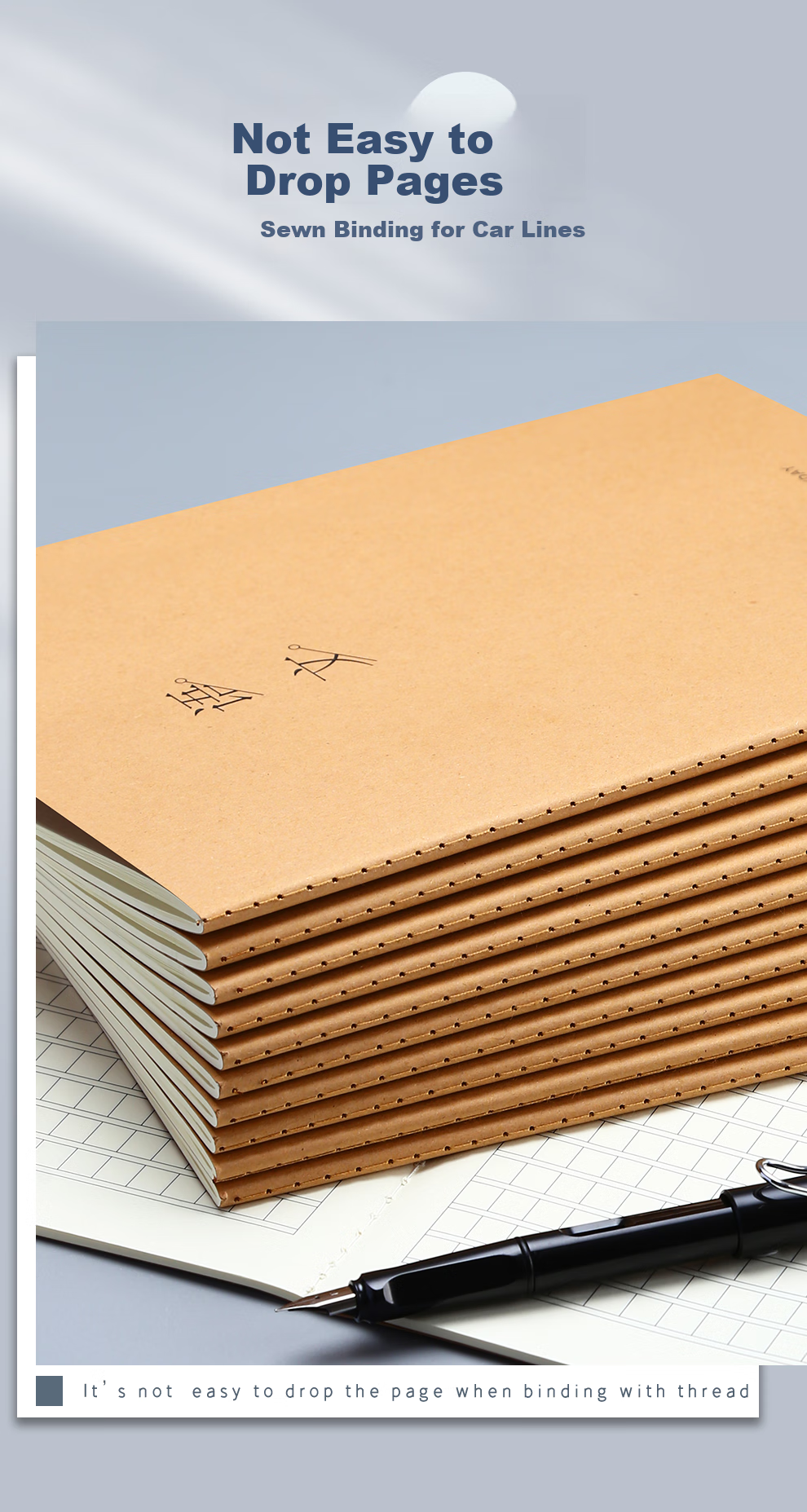 Faramon, 10-Pack Chinese Language Exercise Books for Primary School Students, 16K Large Size Composition Notebook for Middle And High School Students, B5 Thick Kraft Paper Journal 6