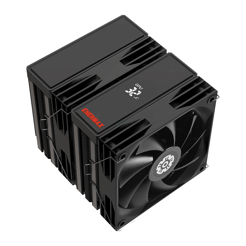 Enermax TD60D Air Cooler, Smart Digital Display, Composite Heat Pipes, Nickel-Plated Copper Base, PWM Fan, 280W TDP