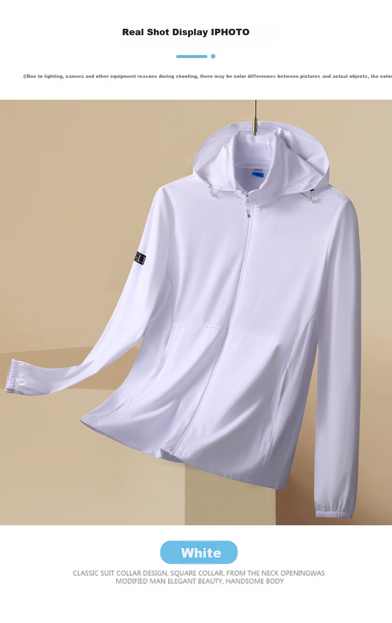 Ayoupang Summer Large Size Sun Protection Clothing for Men, 2025 New Fishing Wear, UPF50+ Breathable Jacket with Detachable Hood 14