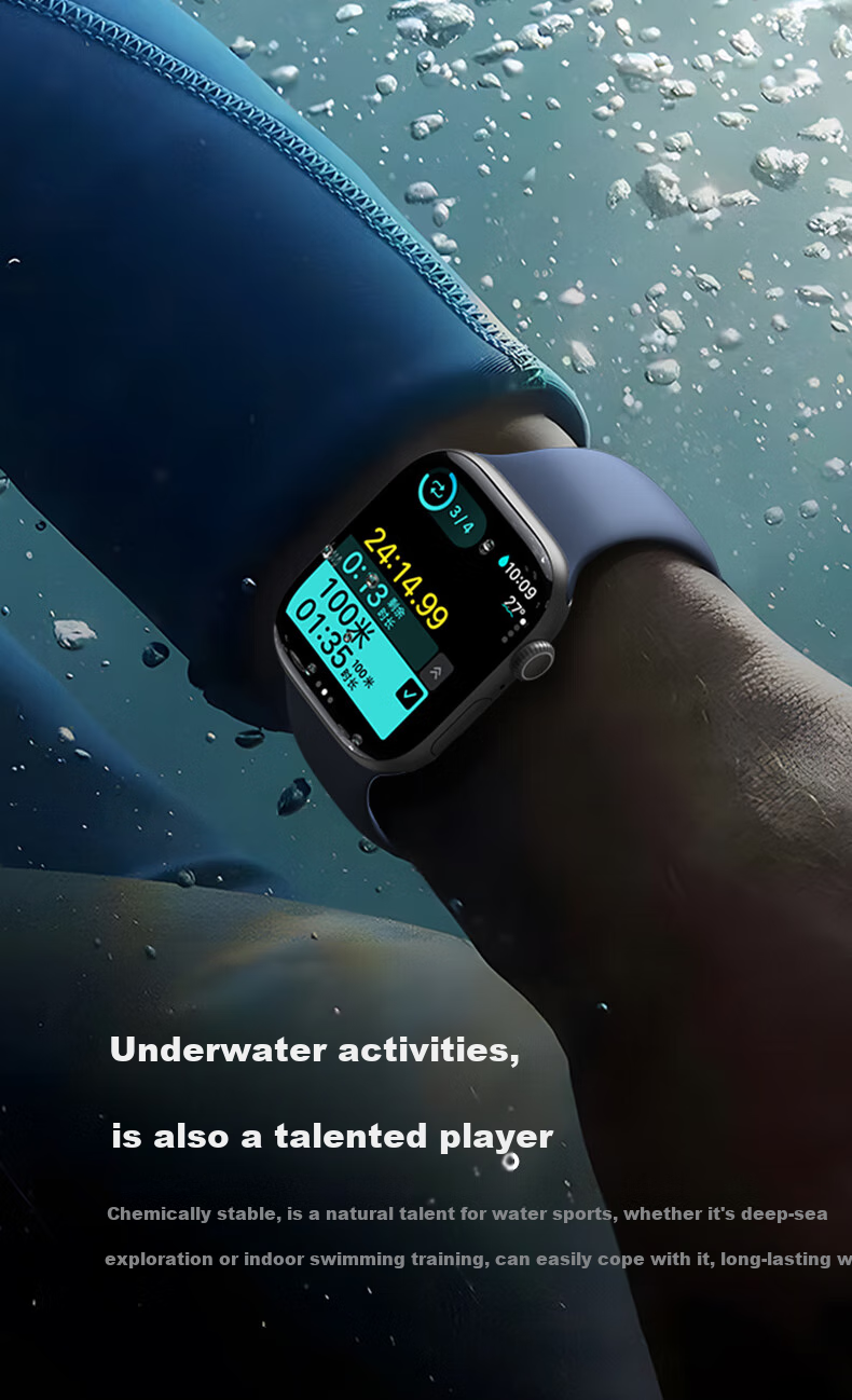 W&P 26 New Apple Watch Band Compatible with Apple Watch Ultra 4/3/2, Breathable Liquid Silicone Strap for IWatch Series 12/11/10/9/8/SE, Starlight Color 9
