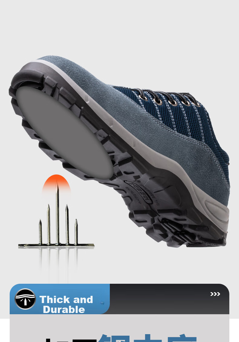 FUCHENG Safety Shoes for Men, Cowhide Steel Toe Cap, Anti-Smashing, Puncture-Resistant, Wear-Resistant Solid Sole Work Protective Safety Shoes 012 43 5