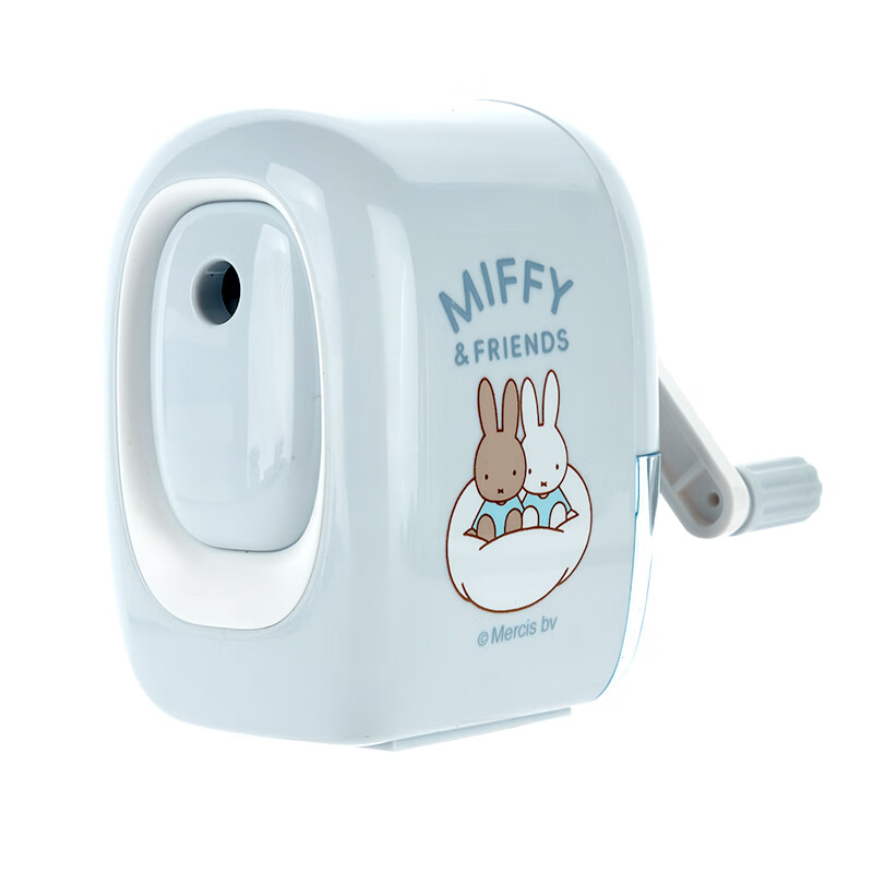 M&G Stationery, Elementary School Student Hand-Crank Pencil Sharpener, Automatic Lead Sharpener, Miffy Collaboration, Blue FPS906W1-A