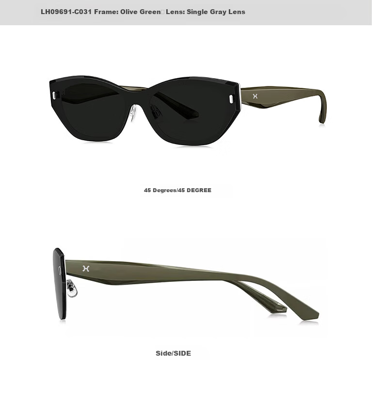 LOHO Sunglasses, 2026 New Cat-Eye High-End Color-Blocking Sunglasses for Women, Full Mirror High-Definition Sun Protection Glasses for Me 18