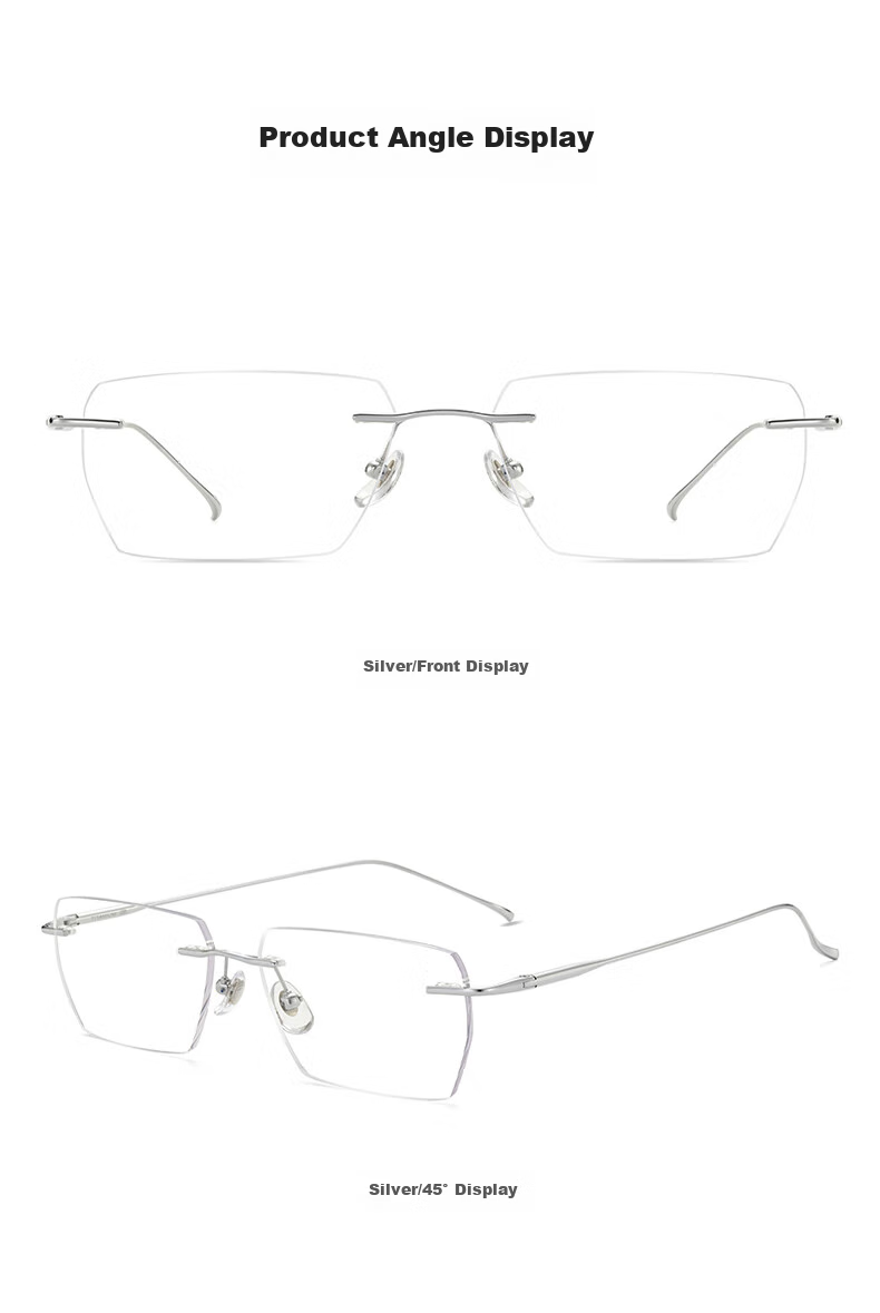 Volkswagen German, Genuine High-End Frameless Reading Glasses for Men, Ultra-Light Anti-Blue Light Reading Glasses, 666-150 5