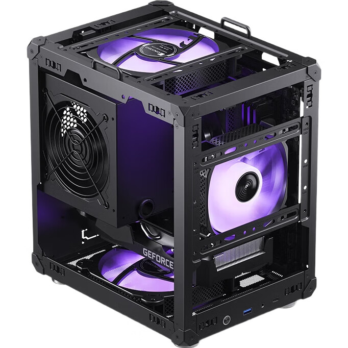 Корпус JONSBO C6 Handle Version Black MATX, черный, M-ATX, Mini-ITX, ATX блок питания, до 75 мм кулер, до 255 мм видеокарта