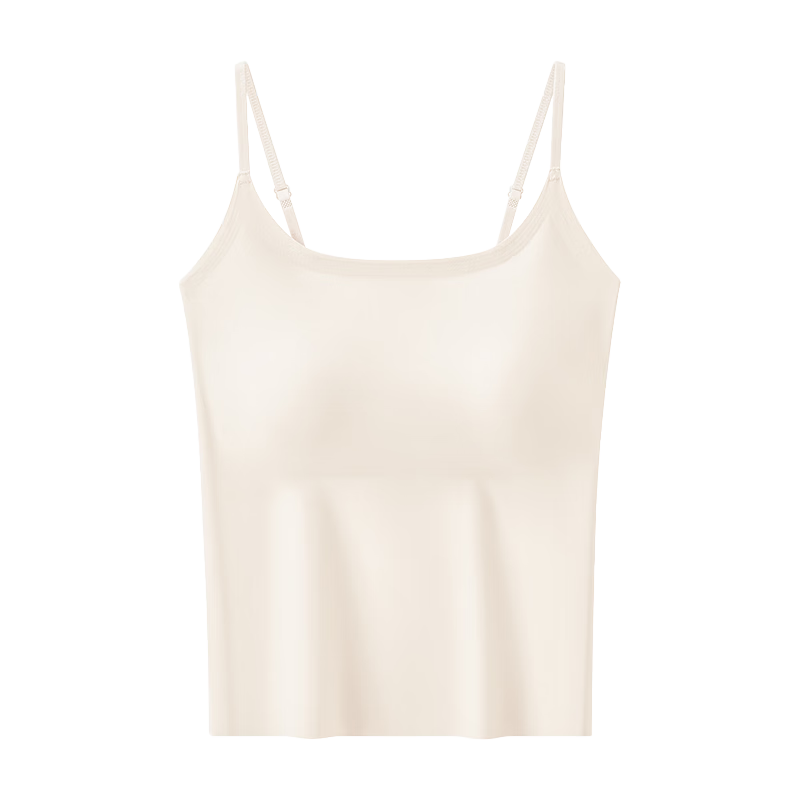 LangSha Women's Camisole Tank Top with Built-In Bra Pads, Wearable As Outer Layer Or Inner Wear, Thin Ice Silk Backless Undershirt