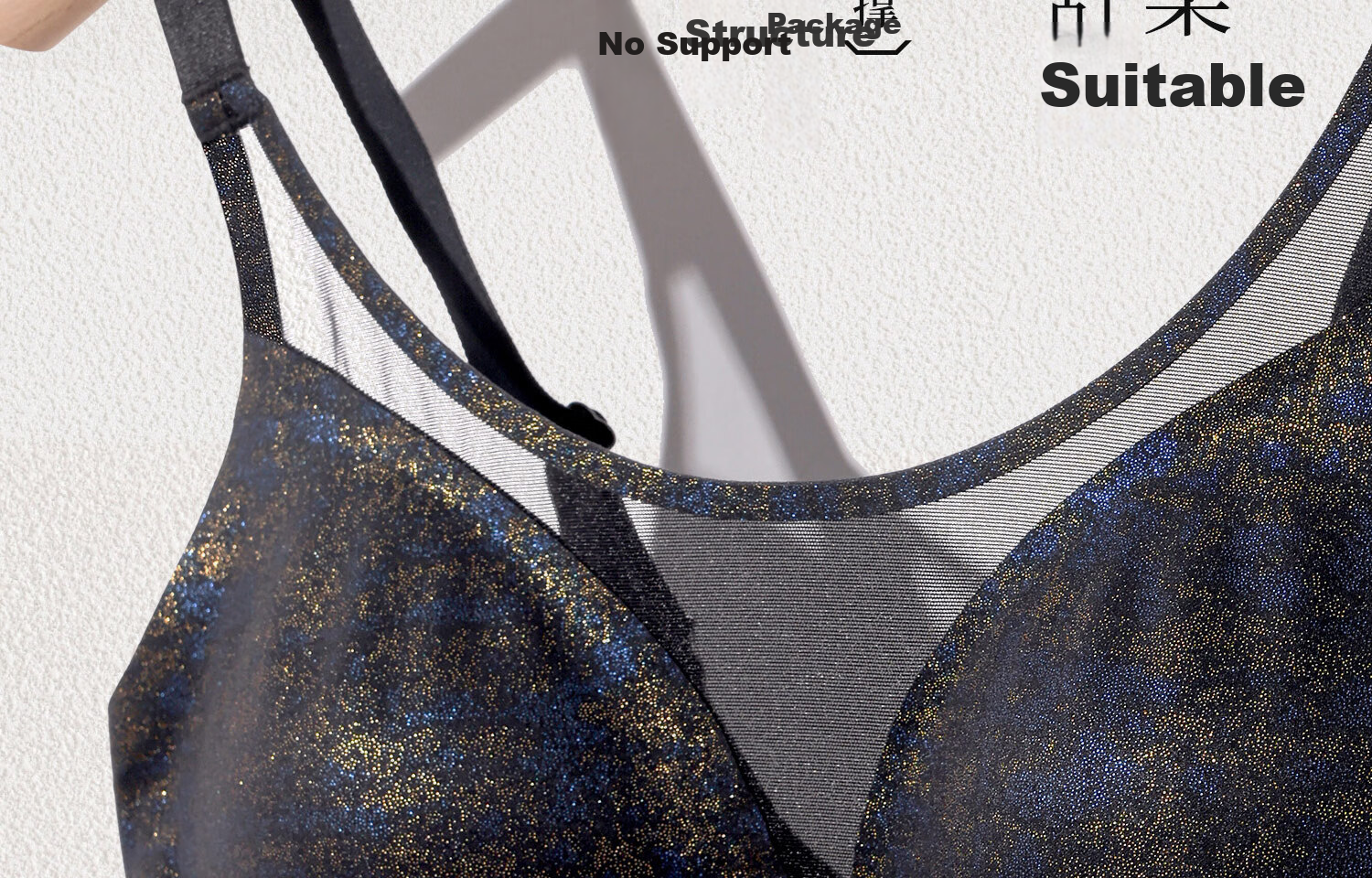 Aimer Women's Bra, Woven Silk 4/4, Wireless, Full Coverage, Thin Modal Bra, AM17C261, Starry Night YH4, Size 170 10