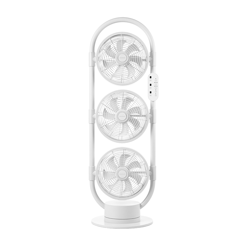 Amadana Japan Airmada Three-Head Air Circulation Fan C8 Electric Floor Fan Standing Home Quiet Remote Control Turbo Fan High Airflow Multi-Head Fan First-Class Energy Efficiency