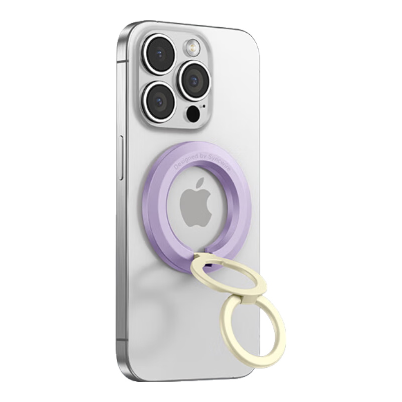 Shengwei [IP Color Clash] Double Ring Magnetic Phone Stand with Double-Sided Ring Holder, Magsafe Back Sticker, Universal 360-Degree Rotation, Suitable for Car Use, Compatible with Apple IPhone 17 Pro Max And Huawei