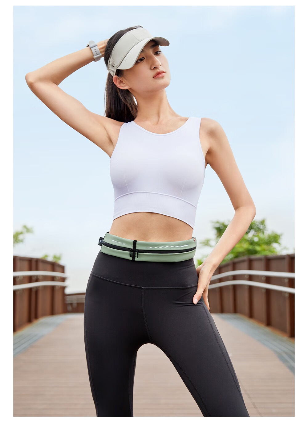 CAMEL Sports Waist Bag Unisex Running Phone Waist Pack Fitness Mini Belt 8W3AMT002A Black 15