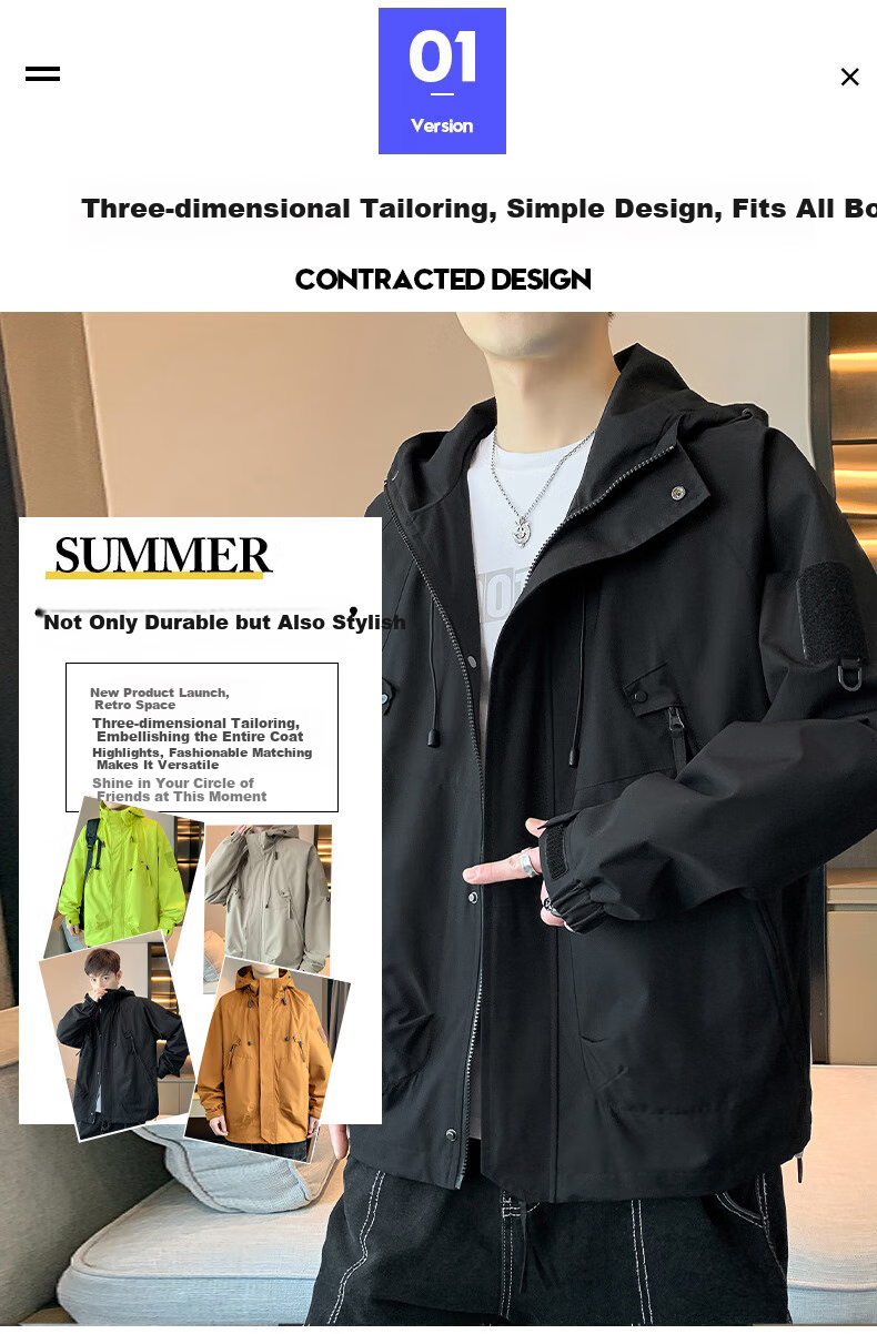 Dingfengbaoluo Spring Jacket, American-Style Sports Baseball Coat, Patchwork Zipper Cardigan, Casual Outerwear, STR02 White And Gray, Size L 3