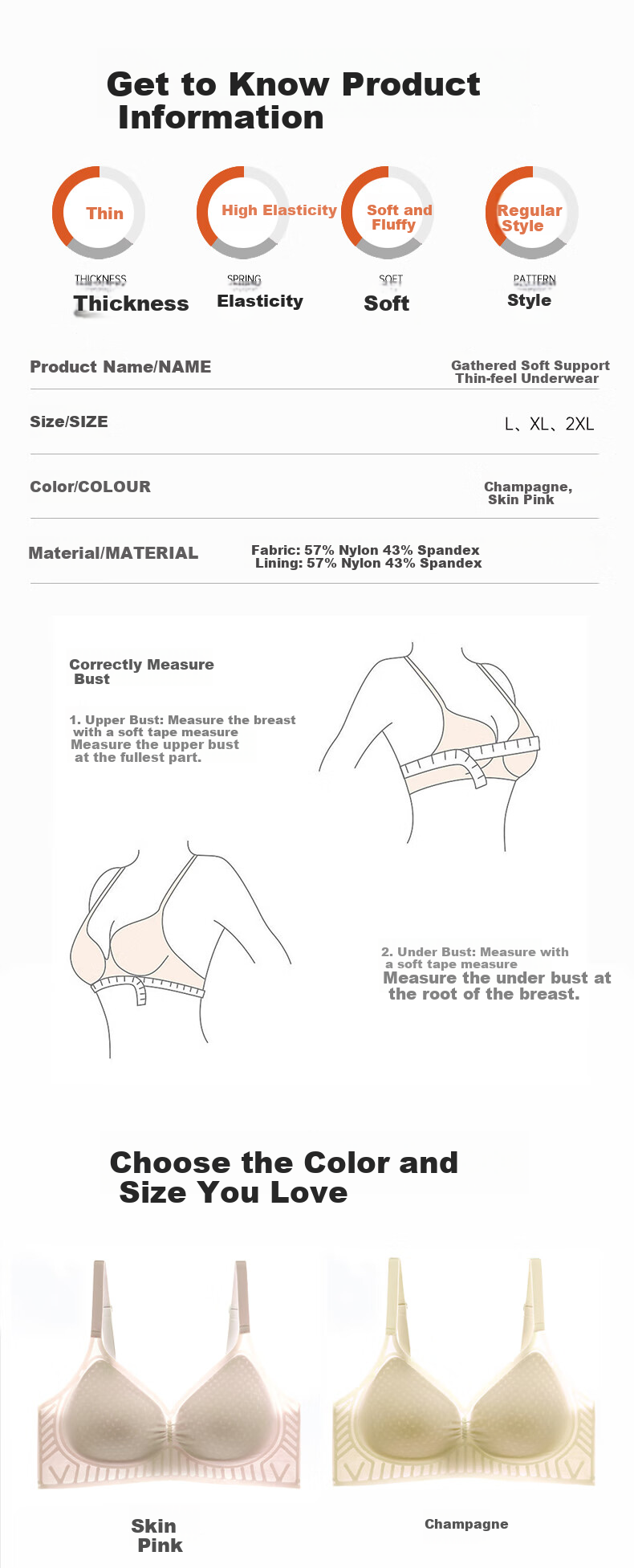 Miyou 7A Antibacterial Seamless Women's Underwear, Soft And Skin-Friendly Bra, Thin Summer Style, Breathable Push-Up Brassiere 11