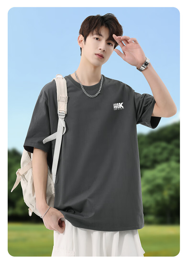 Warrior Short-Sleeve Men's T-Shirt, Summer Trendy Versatile Round Neck Athletic Tee, Comfortable Breathable Undershirt for Me 2