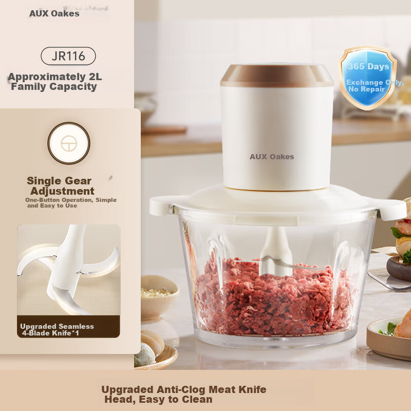 AUX Meat Grinder for Home Use, Mincer, Electric Multi-Functional Food Mixer, Meat Chopper, Dumpling Filling And Garlic Paste Maker, Meat Mixer JR116