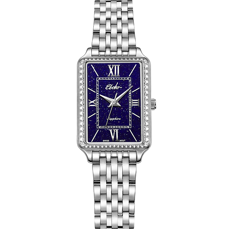 EBOHR Women's Vintage Steel Band Quartz Small Square Watch Ladies Genuine Brand Birthday Christmas Valentine's Day Gift for Girls