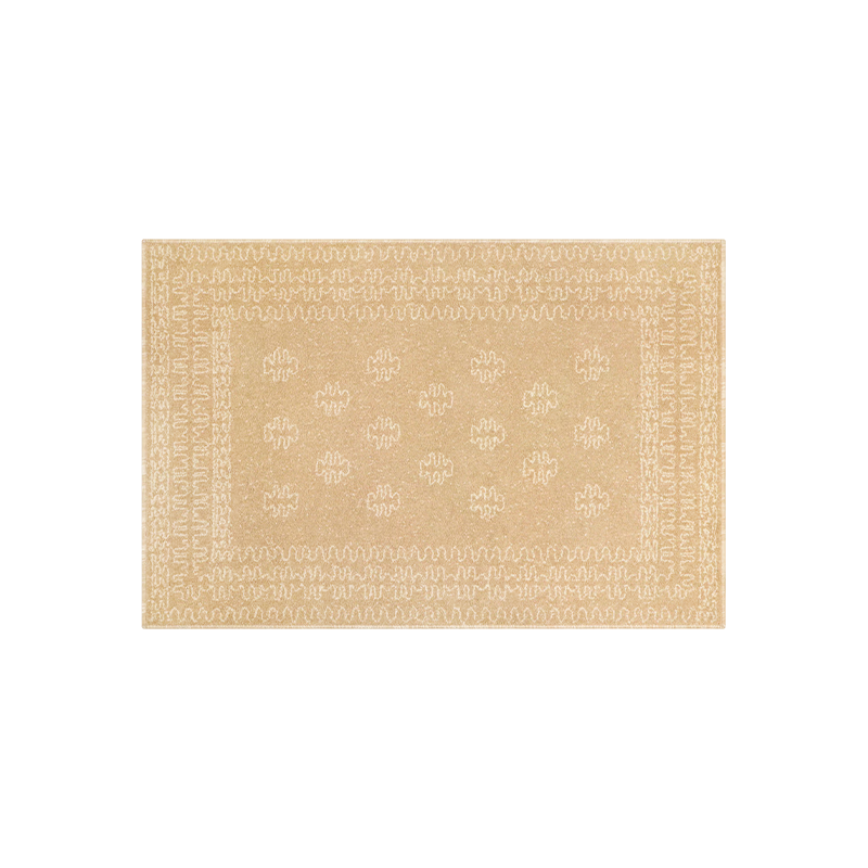 Saibosi Beautiful Champagne Gold Lucky Woven Entrance Mat, French-Style Non-Absorbent Hallway Doormat, Foot Mat for Entryway, 80X120CM