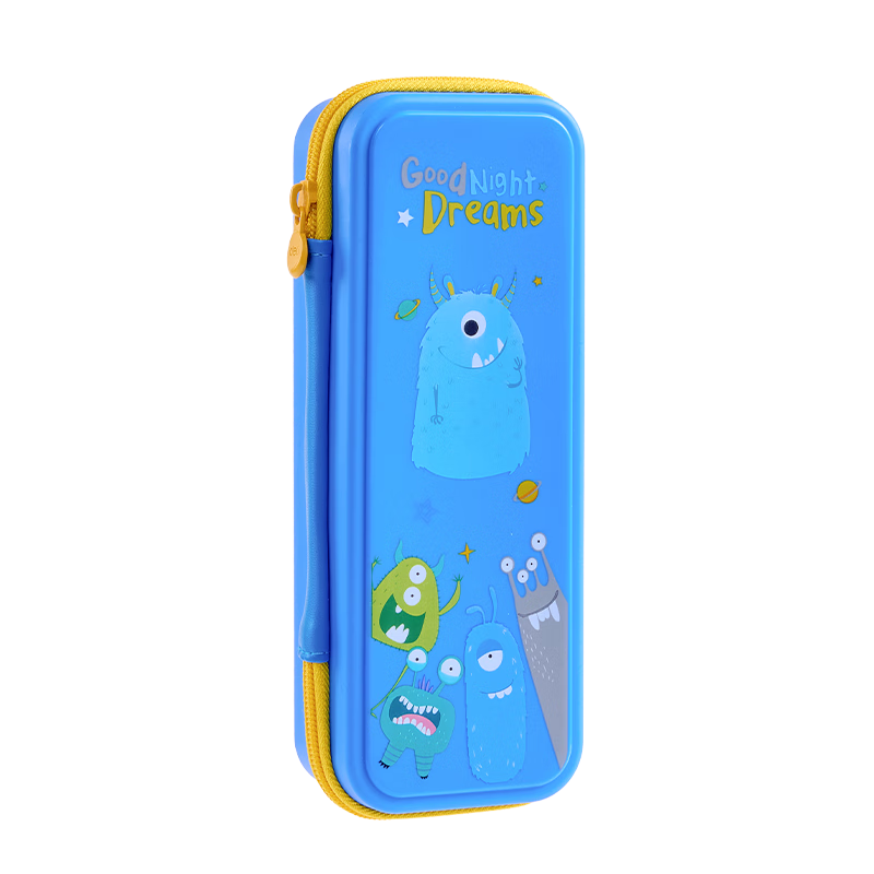 Deli Cartoon PP Student Pencil Case Cute High-Value Lightweight Portable Large Capacity Stationery Box Blue BC443 Graduation Gift