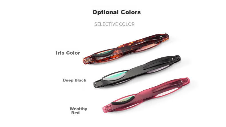 Funsonca Rotating Portable Folding Ultra-Light Metal-Free Fashionable Reading Glasses for Men And Women, Imported Material 6107 Rich Red 100 Degrees 5
