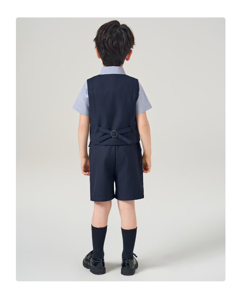 ROMON Children's Formal Suit Boys Graduation Set Birthday Suit Holiday Performance Navy Blue 170 21