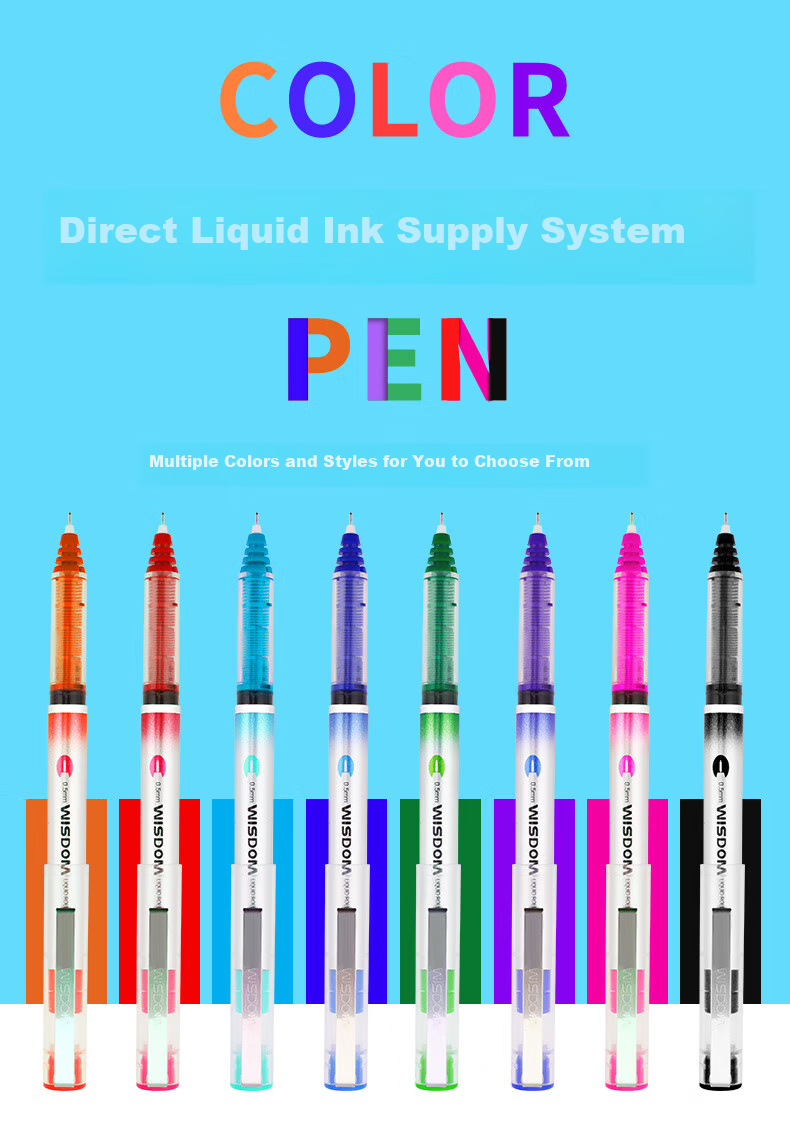 BAOKE BK111A 0.5mm Liquid Gel Pen Full Needle Tube Student Exam Quick-Dry Signature Pen Black 12pcs/Box 2