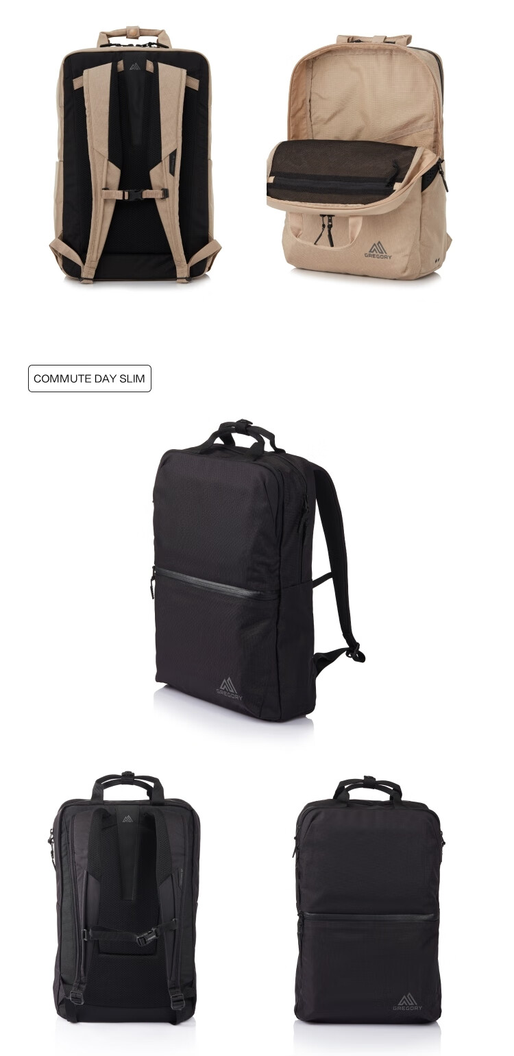 GREGORY Men's Business Laptop Backpack Large Capacity Commuter Bag Multifunctional Lightweight Durable QA8 7