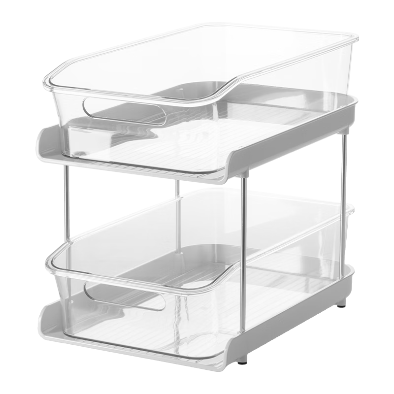 Lanjiaoluo Kitchen Multifunctional Storage Rack, Desktop Pull-Out Shelf, Under-Sink Organizer, Cabinet Storage Rack, Double-Layer