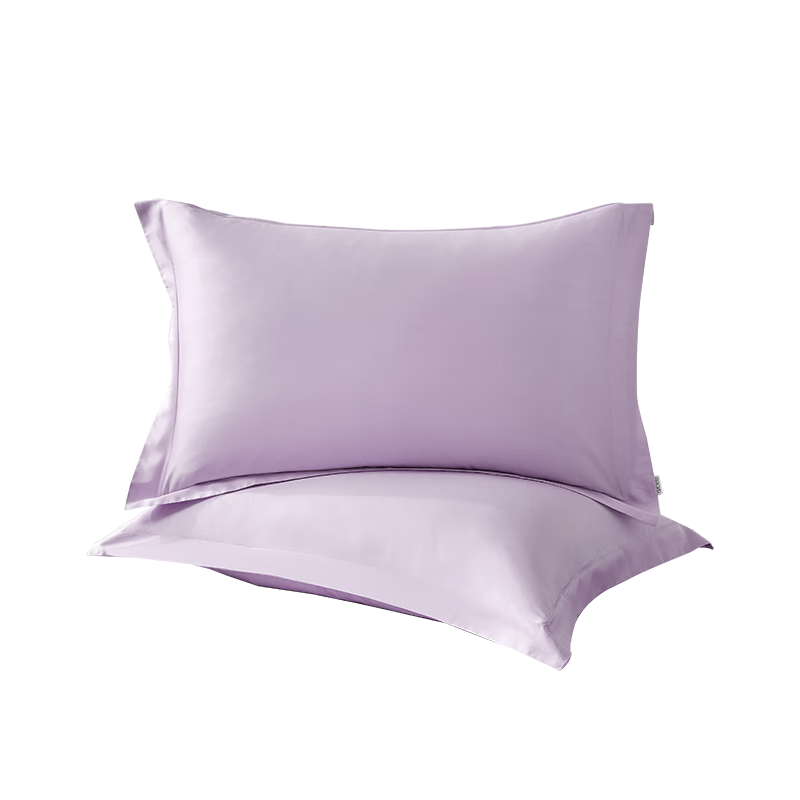 BEYOND Home Textiles 60-Count Long-Staple Cotton Pillowcase Set, Duvet Cover Set, Pillowcase Set for Two Pillows, Smoky Purple, One Pair, 48*74cm