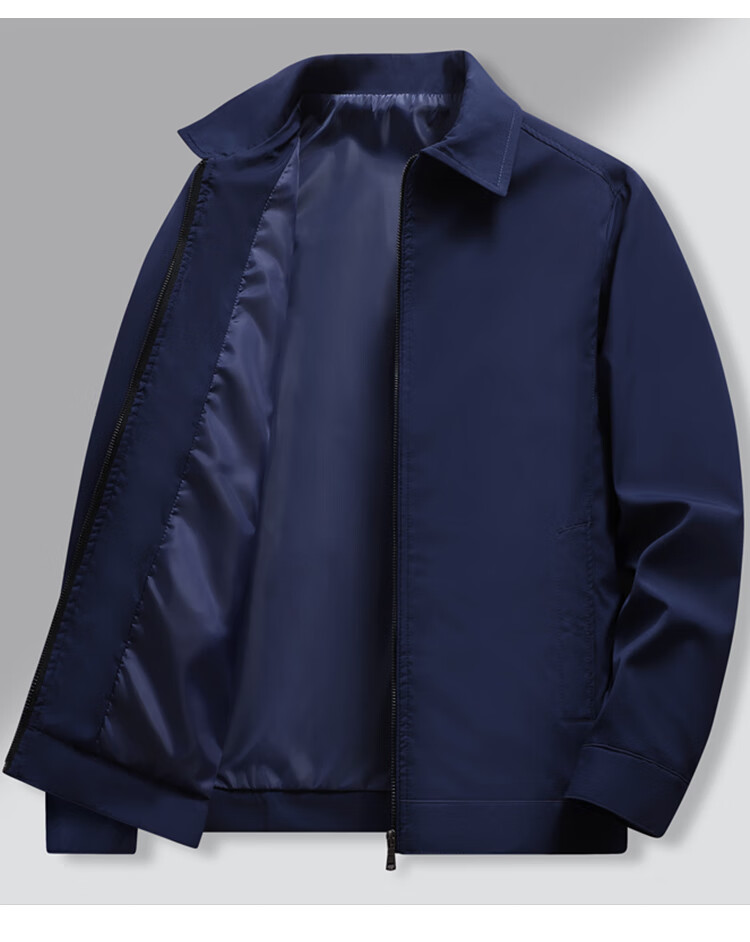TUCANO Men's Spring Autumn Jacket Lapel Business Casual Executive Coat Fashion Versatile Comfortable Top Black XL 17