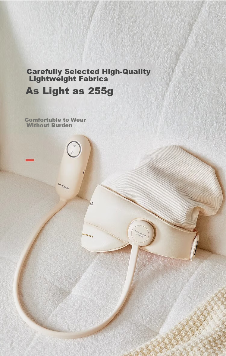 Liangjie R1 Head Massager Scalp Massage Device Automatic Massage Cap Portable Lightweight Pressure-Relieving Sleep Aid Eye Hot Compress Mid-Autumn Festival Birthday Gift for Friends And Parents 9