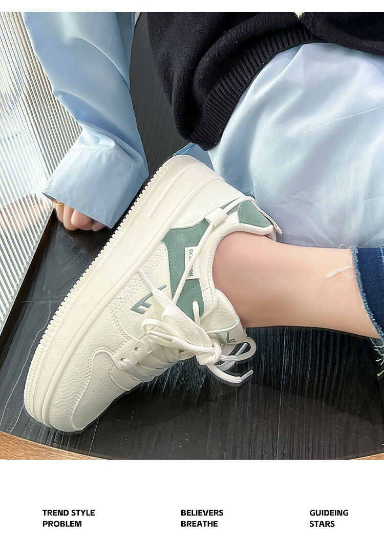 Warrior Official Women's Shoes 2026 Lightweight Fashion Breathable Sneakers Classic Versatile Shoes Women Mint Green Size 35 19