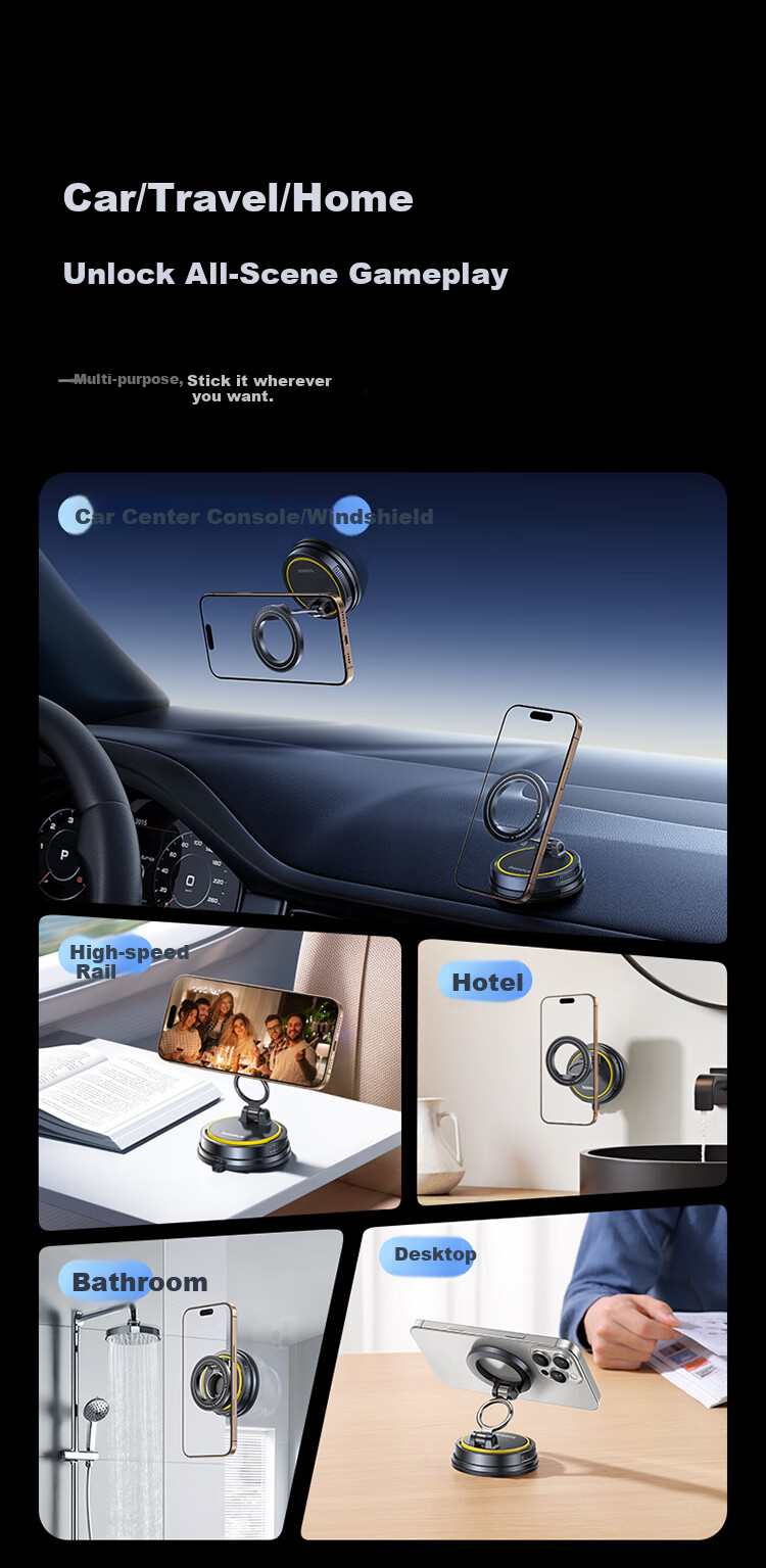 Baseus Car Phone Holder, Magnetic Vacuum Suction Cup, for Car Navigation And Dashboard, Universal Fit, New Model 2026 19
