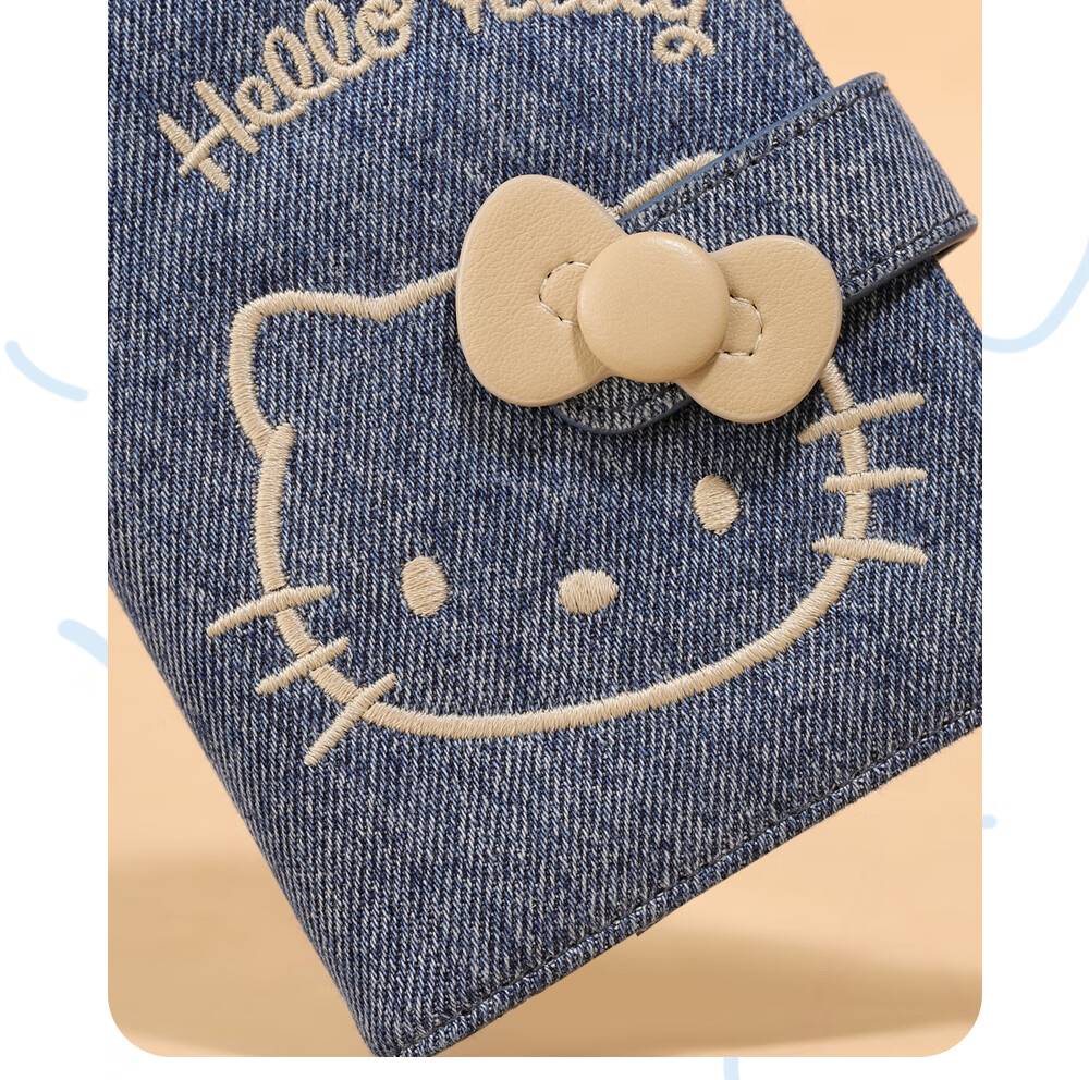 Toutou Birthday Gift, Hello Kitty Wallet, Cute Denim ID Holder, Bank Card Case, Sanrio, for Girlfriend 3