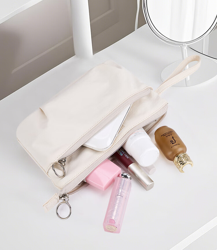 Kala Sheep Travel Essential Makeup Bag Portable Storage Bag Women Large Capacity Toiletry Bag Multi-Compartment Organizer Elephant Gray 1L 3