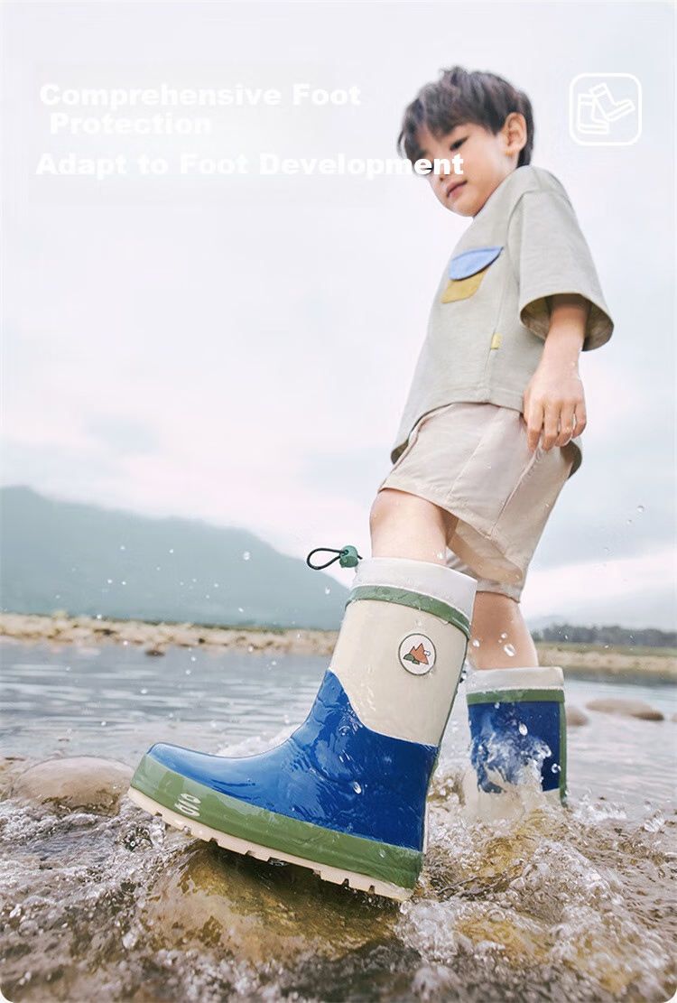 Lemonkid Children's Rain Boots, Non-Slip Water Shoes for Boys And Girls, School-Specific Rain Boots for Kids, Sequin Pink And Purple, Size 26 8