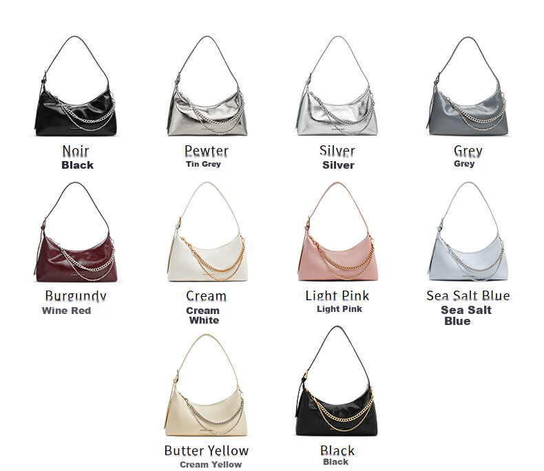 CHARLES&KEITH Women's Handbag, Soft Zipper Pleated Shoulder Bag, Underarm Bag, Birthday Gift for Girlfriend, CK2-40782472 6