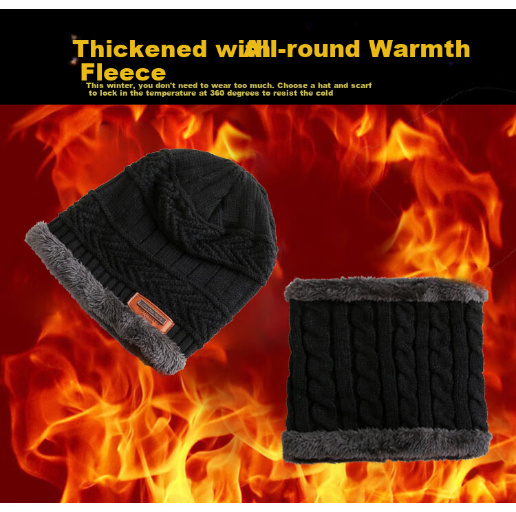 Adandyish Electric Vehicle Cold-Proof Wool Hat Neck Gaiter Set, Autumn And Winter Windproof Warm Cotton Knitted Hat Cover with Ear Protection for Men And Wome 3