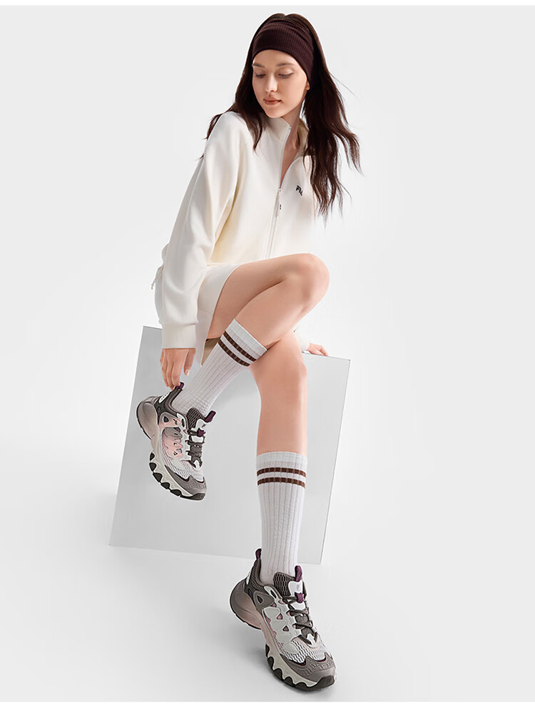 FILA Mushroom Sneakers Modern Sports Shoes Women's Autumn Winter Thick Sole Casual Dad Shoes 34